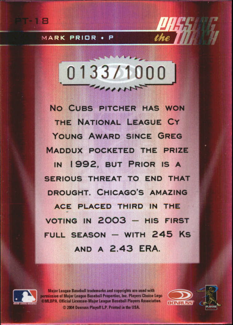 2004 DONRUSS ELITE PASSING THE TORCH BASEBALL ASSORTED SINGLES U-PICK - Picture 27 of 45