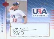 2004-05 USA Baseball National Team Signatures Black #37 Ryan Zimmerman