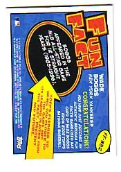 2005 Bazooka Fun Facts Relics #WB Wade Boggs Bat B back image