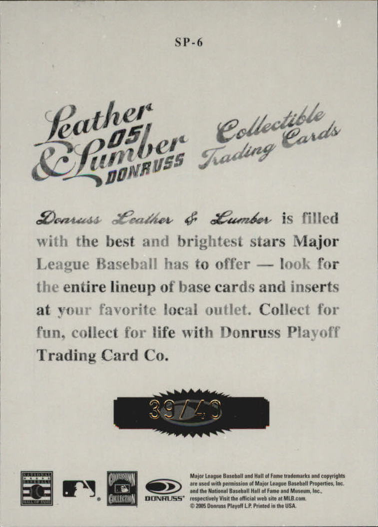 2005 Studio Portraits Leather/Lumber Red B/W #6 Stan Musial