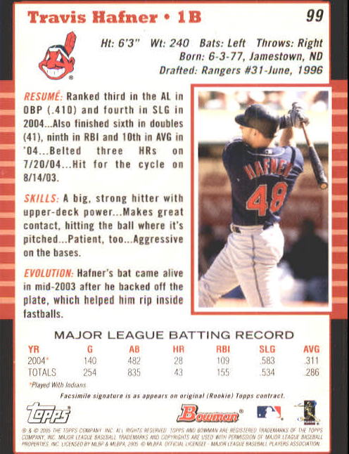 2005 Bowman Baseball "Main Set" Base Cards #1 to #165 - Picture 191 of 316