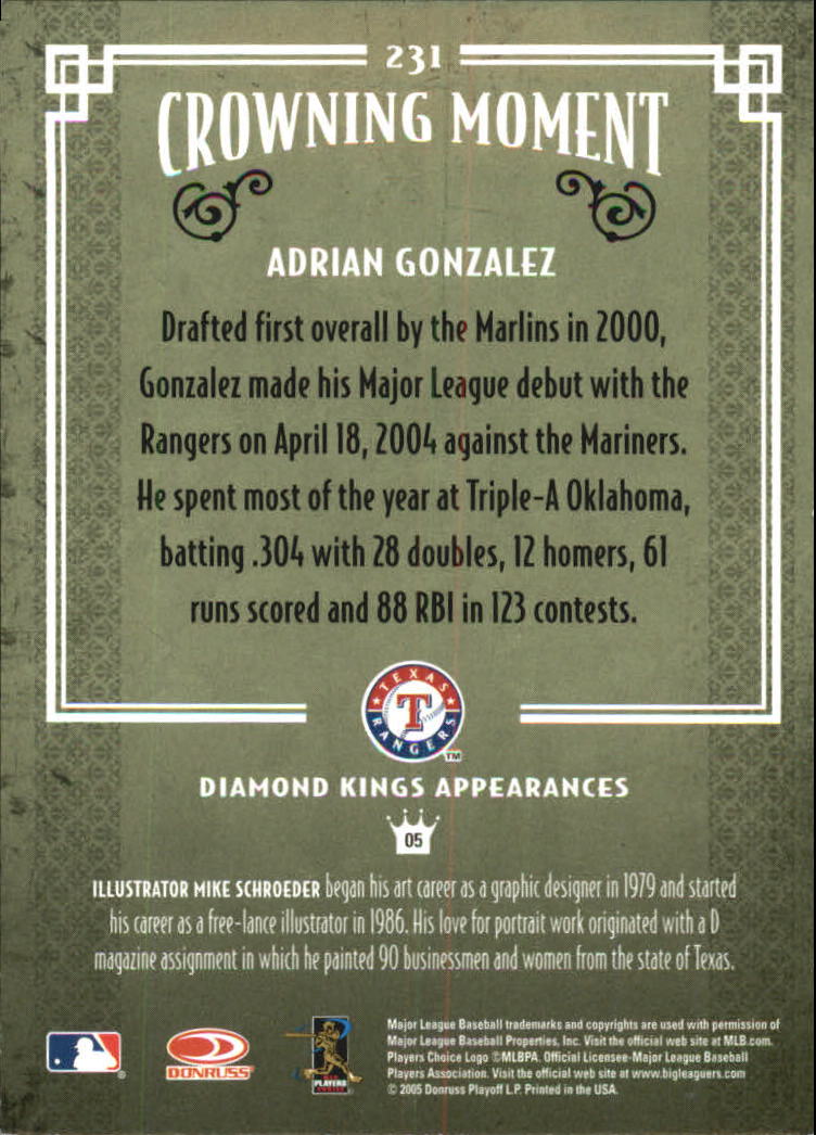 2005 Diamond Kings Framed Red 201-300 YOU PICK - Picture 55 of 150