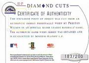 2005 Diamond Kings Diamond Cuts Jersey #DC37 Preston Wilson/200 back image