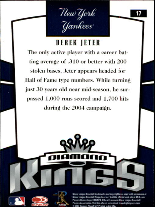 2005 Donruss #17 Derek Jeter DK back image