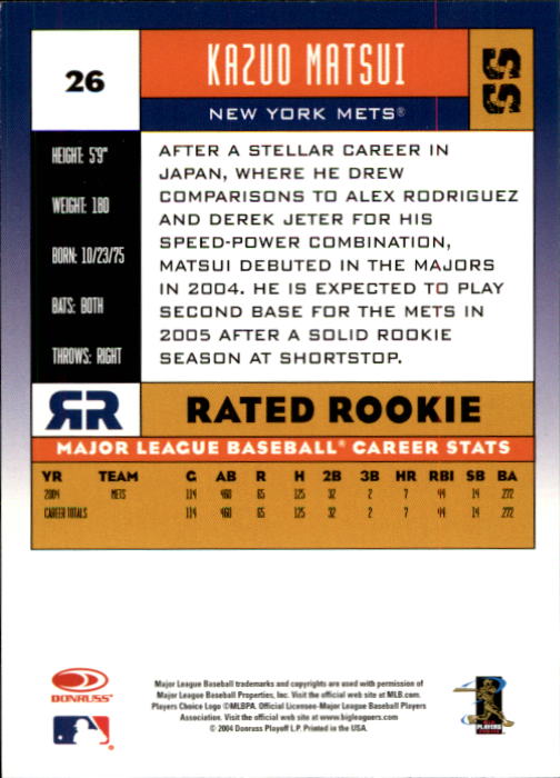 A9309- 2005 Donruss Baseball Cards 1-250 +Rookies -You Pick- 15+ FREE US SHIP - Picture 51 of 463