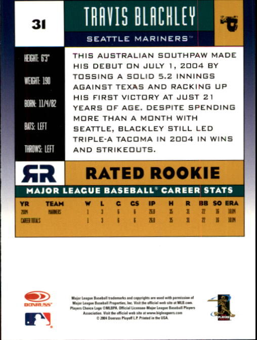 A9309- 2005 Donruss Baseball Cards 1-250 +Rookies -You Pick- 15+ FREE US SHIP - Picture 61 of 463