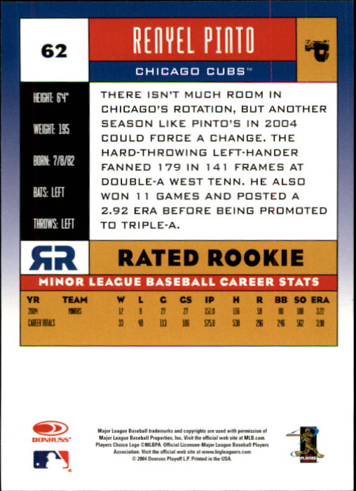 A9309- 2005 Donruss Baseball Cards 1-250 +Rookies -You Pick- 15+ FREE US SHIP - Picture 95 of 463
