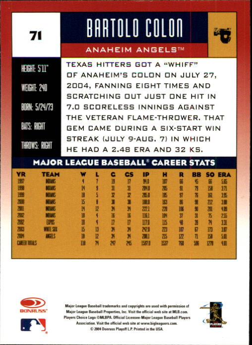 2005 Donruss Baseball Card Pick 1-168 - Picture 7 of 201