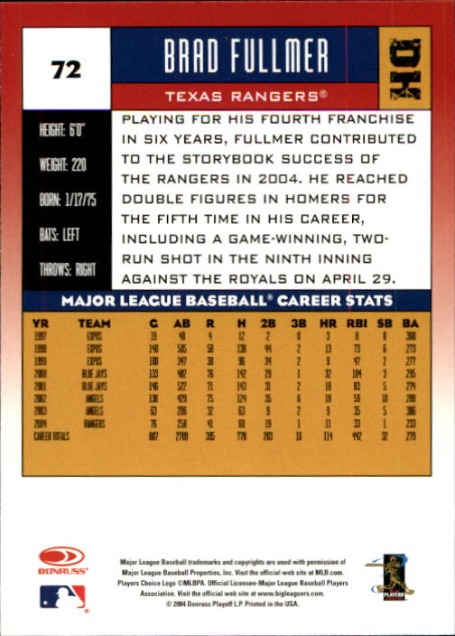 2005 Donruss Baseball Card Pick 1-168 - Picture 9 of 201
