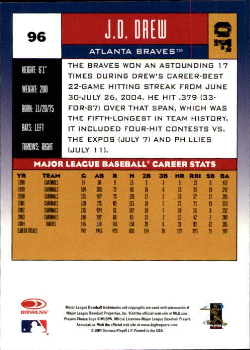 2005 Donruss Baseball Card Pick 1-168 - Picture 57 of 201