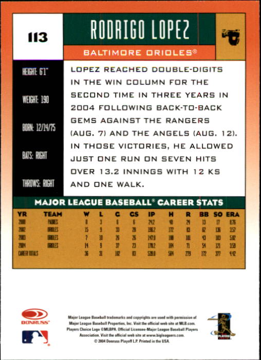 2005 Donruss Baseball Card Pick 1-168 - Picture 91 of 201