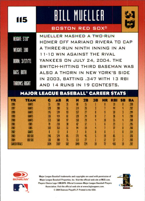 2005 Donruss Baseball Card Pick 1-168 - Picture 95 of 201