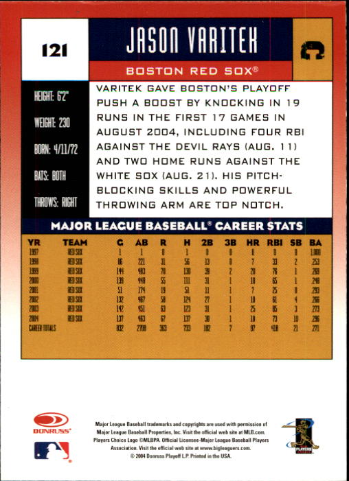 2005 Donruss Baseball Card Pick 1-168 - Picture 107 of 201