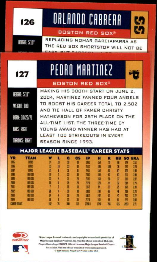 2005 Donruss Baseball Card Pick 1-168 - Picture 117 of 201