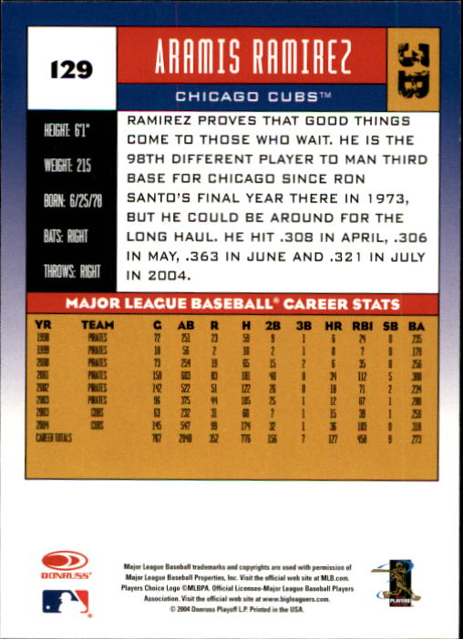 2005 Donruss Baseball Card Pick 1-168 - Picture 123 of 201