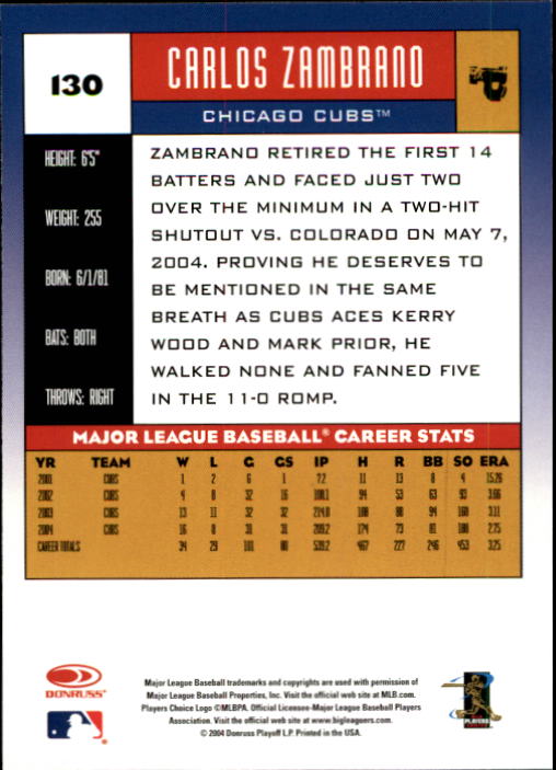 2005 Donruss Baseball Card Pick 1-168 - Picture 125 of 201