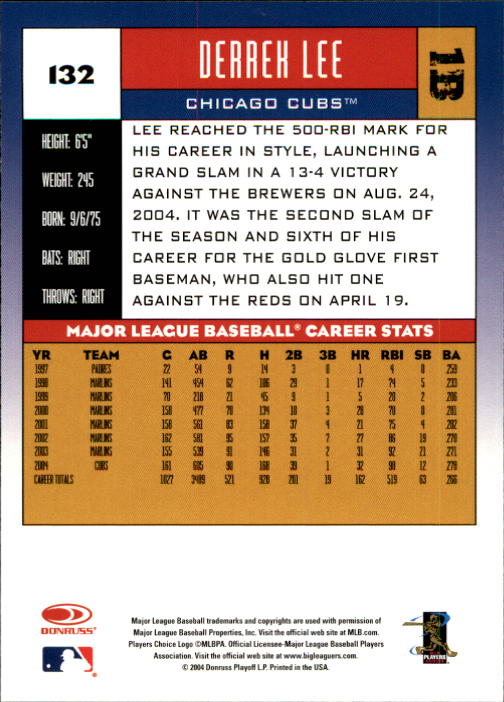 2005 Donruss Baseball Card Pick 1-168 - Picture 129 of 201