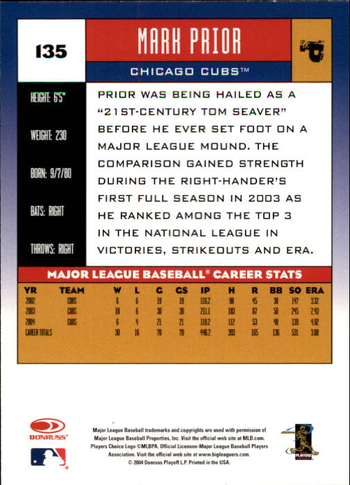 2005 Donruss Baseball Card Pick 1-168 - Picture 135 of 201