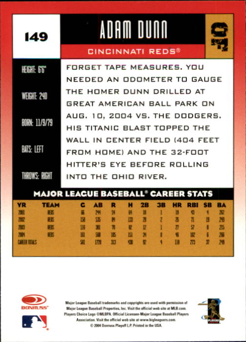 2005 Donruss Baseball Card Pick 1-168 - Picture 163 of 201