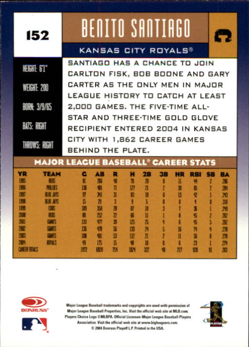 2005 Donruss Baseball Card Pick 1-168 - Picture 169 of 201