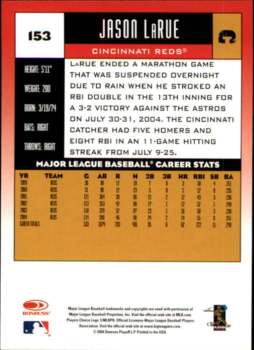 2005 Donruss Baseball Card Pick 1-168 - Picture 171 of 201
