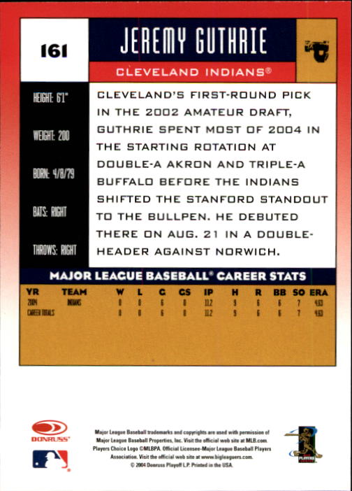 2005 Donruss Baseball Card Pick 1-168 - Picture 187 of 201