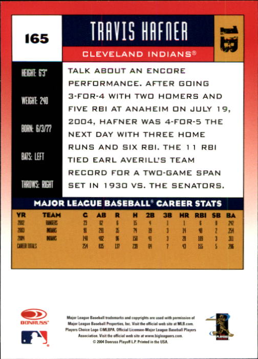2005 Donruss Baseball Card Pick 1-168 - Picture 195 of 201