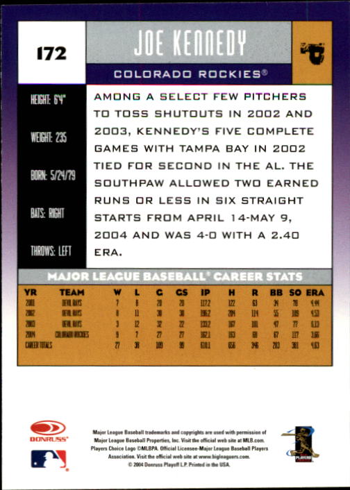 A9309- 2005 Donruss Baseball Cards 1-275 +Rookies -You Pick- 15+ FREE US SHIP - Picture 205 of 397