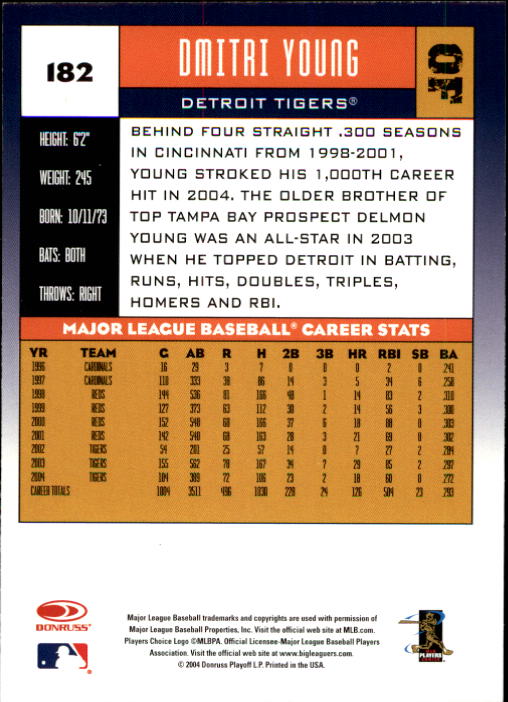 A9309- 2005 Donruss Baseball Cards 1-275 +Rookies -You Pick- 15+ FREE US SHIP - Picture 225 of 397