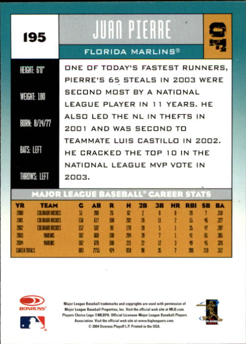 A9309- 2005 Donruss Baseball Cards 1-275 +Rookies -You Pick- 15+ FREE US SHIP - Picture 247 of 397