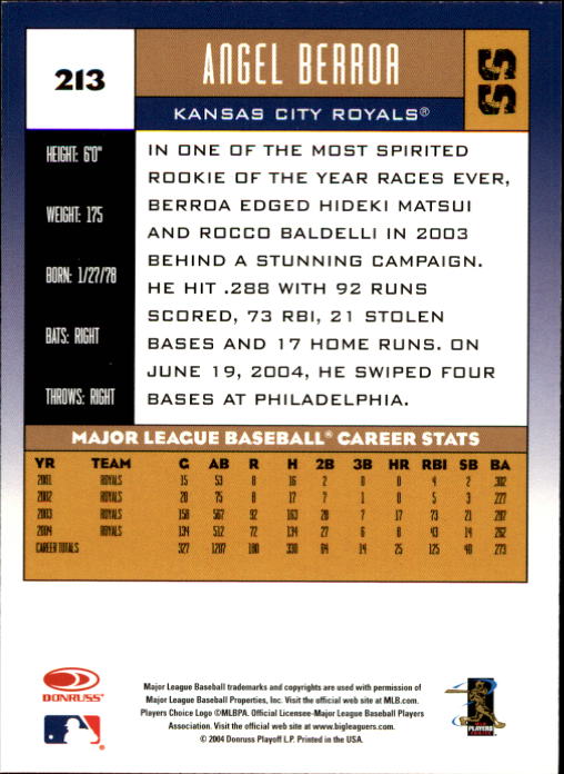 A9309- 2005 Donruss Baseball Cards 1-275 +Rookies -You Pick- 15+ FREE US SHIP - Picture 281 of 397