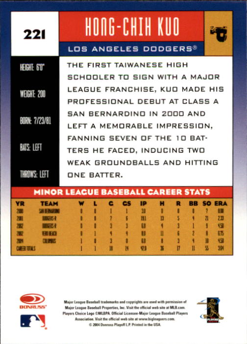 A9309- 2005 Donruss Baseball Cards 1-275 +Rookies -You Pick- 15+ FREE US SHIP - Picture 296 of 397