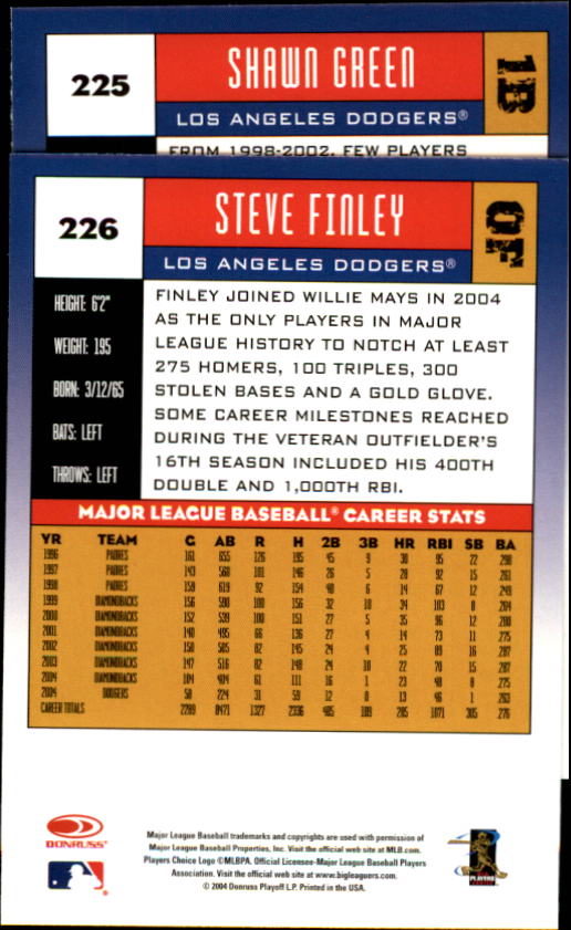 A9309- 2005 Donruss Baseball Cards 1-275 +Rookies -You Pick- 15+ FREE US SHIP - Picture 304 of 397