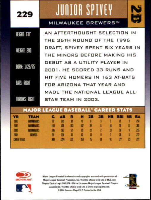 A9309- 2005 Donruss Baseball Cards 1-275 +Rookies -You Pick- 15+ FREE US SHIP - Picture 309 of 397