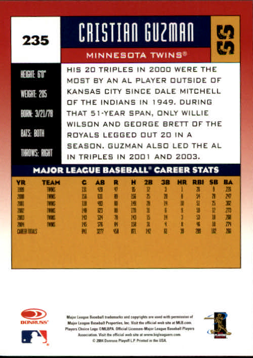 A9309- 2005 Donruss Baseball Cards 1-275 +Rookies -You Pick- 15+ FREE US SHIP - Picture 321 of 397