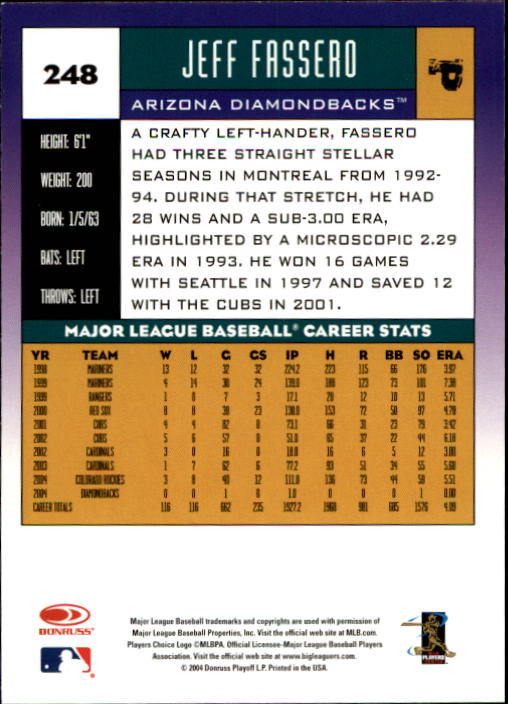 A9309- 2005 Donruss Baseball Cards 1-275 +Rookies -You Pick- 15+ FREE US SHIP - Picture 347 of 397