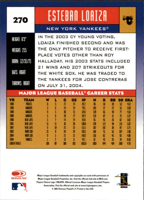 A9309- 2005 Donruss Baseball Cards 1-275 +Rookies -You Pick- 15+ FREE US SHIP - Picture 389 of 397