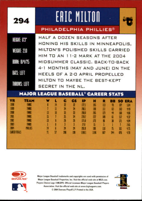 A9309- 2005 Donruss Baseball Karten 251-400 Einsätze -du Pick- 15 + Kostenlose - Bild 89 von 291