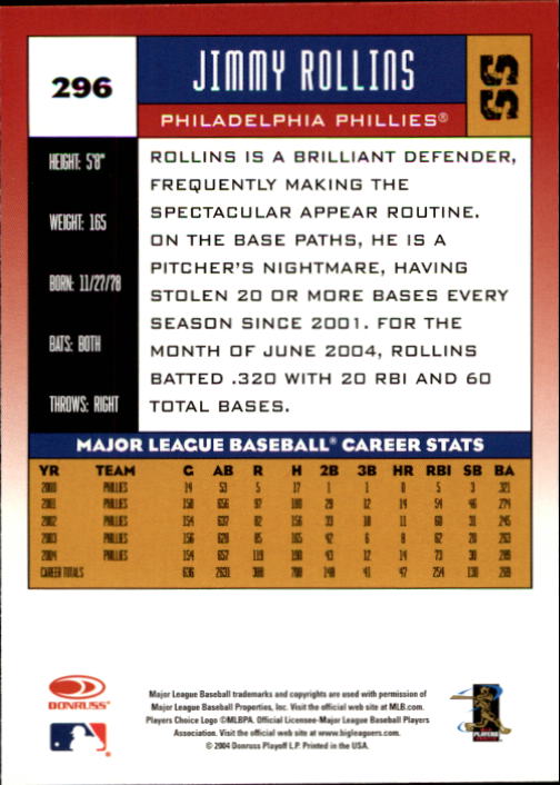 A9309- 2005 Donruss Baseball Karten 251-400 Einsätze -du Pick- 15 + Kostenlose - Bild 93 von 291