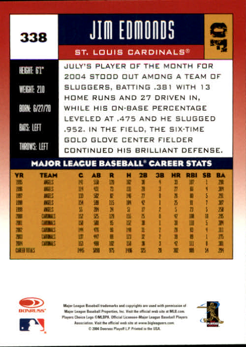 A9309- 2005 Donruss Baseball Karten 251-400 Einsätze -du Pick- 15 + Kostenlose - Bild 177 von 291