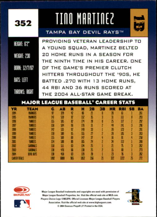 A9309- 2005 Donruss Baseball Karten 251-400 Einsätze -du Pick- 15 + Kostenlose - Bild 205 von 291