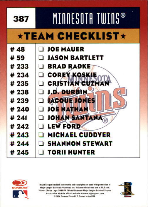 A9309- 2005 Donruss Baseball Karten 251-400 Einsätze -du Pick- 15 + Kostenlose - Bild 259 von 291