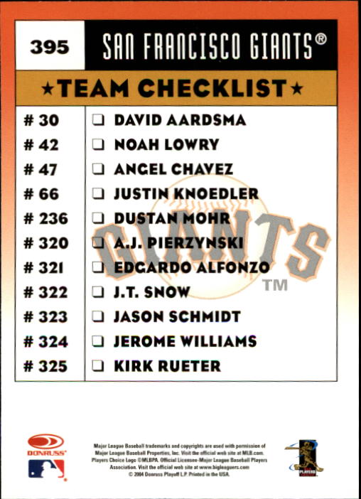 A9309- 2005 Donruss Baseball Karten 251-400 Einsätze -du Pick- 15 + Kostenlose - Bild 271 von 291