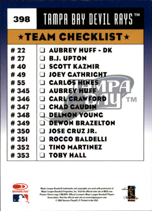 A9309- 2005 Donruss Baseball Karten 251-400 Einsätze -du Pick- 15 + Kostenlose - Bild 277 von 291