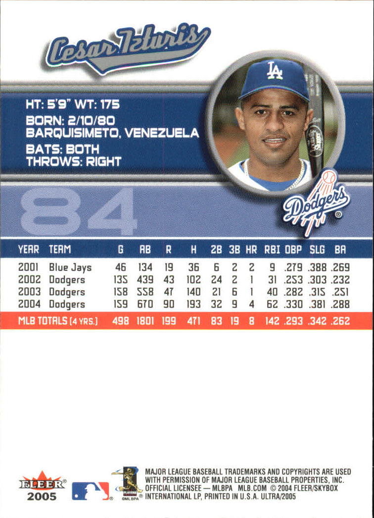 B3434- 2005 Ultra Baseball Card #s 1-220 +Inserts -You Pick- 15+ FREE US SHIP - Picture 169 of 430