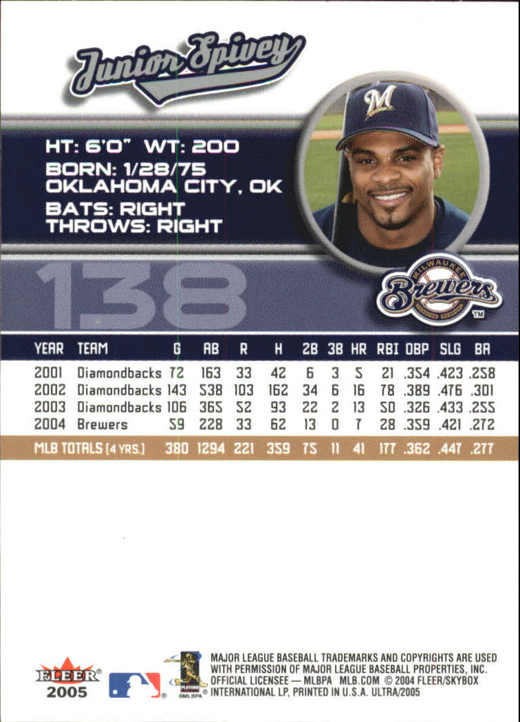B3434- 2005 Ultra Baseball Card #s 1-220 +Inserts -You Pick- 15+ FREE US SHIP - Picture 275 of 430