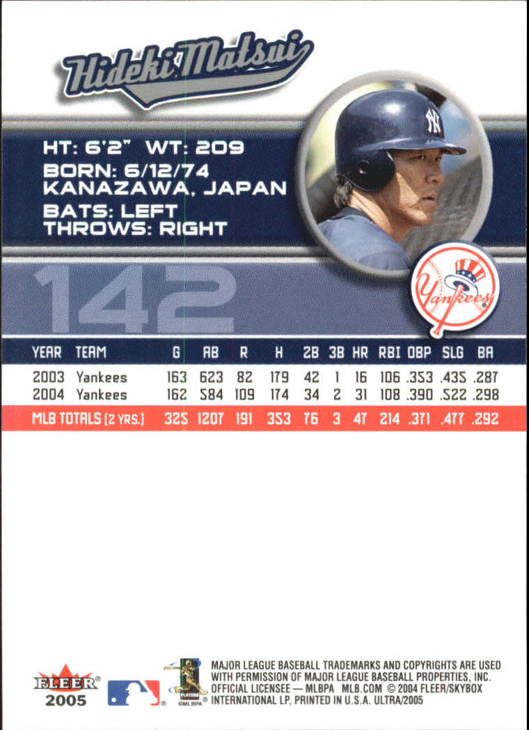 B3434- 2005 Ultra Baseball Card #s 1-220 +Inserts -You Pick- 15+ FREE US SHIP - Picture 283 of 430