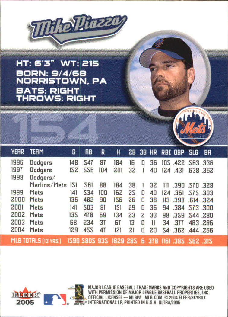 B3434- 2005 Ultra Baseball Card #s 1-220 +Inserts -You Pick- 15+ FREE US SHIP - Picture 307 of 430