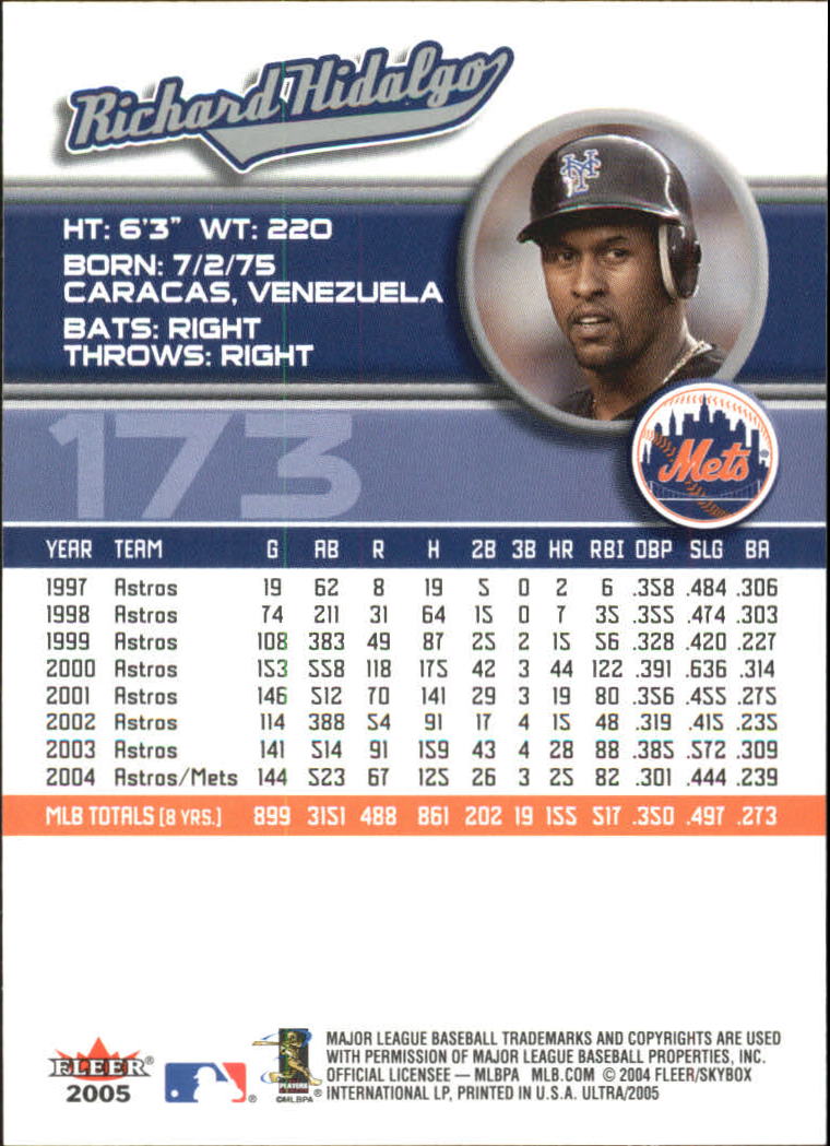 B3434- 2005 Ultra Baseball Card #s 1-220 +Inserts -You Pick- 15+ FREE US SHIP - Picture 345 of 430