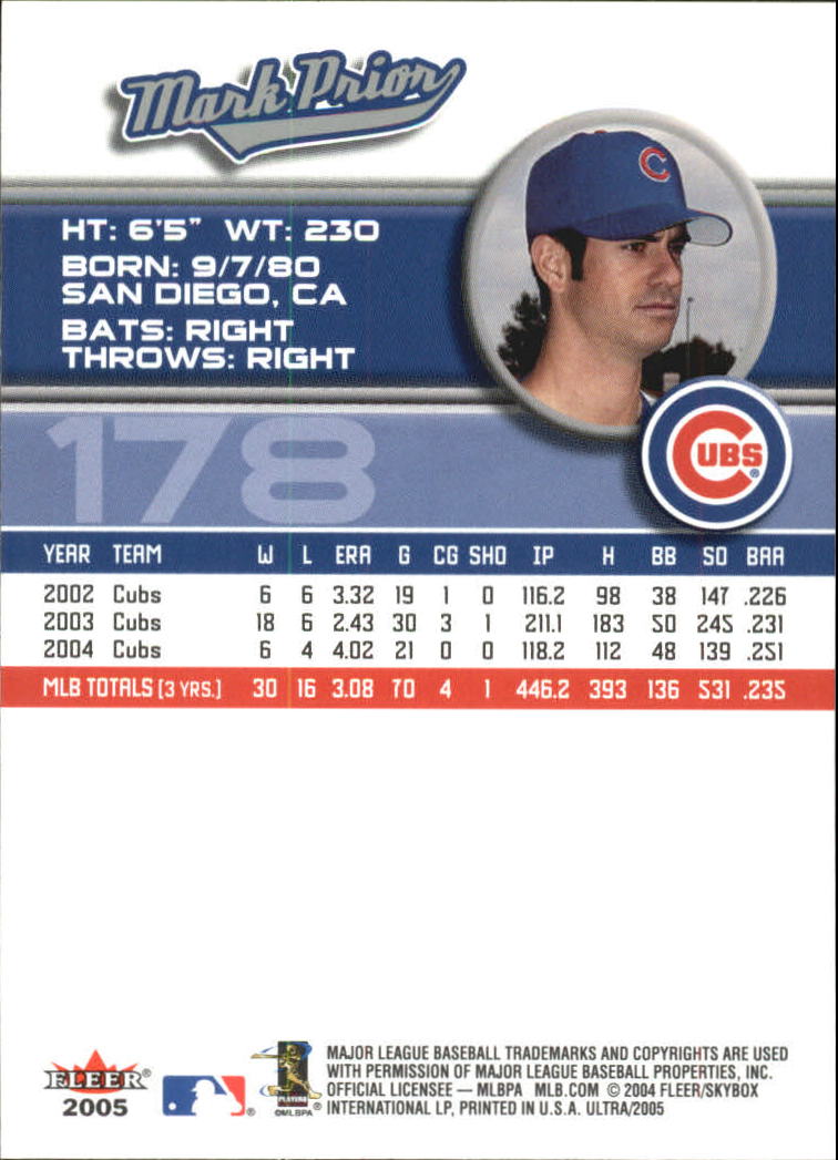 B3434- 2005 Ultra Baseball Card #s 1-220 +Inserts -You Pick- 15+ FREE US SHIP - Picture 355 of 430